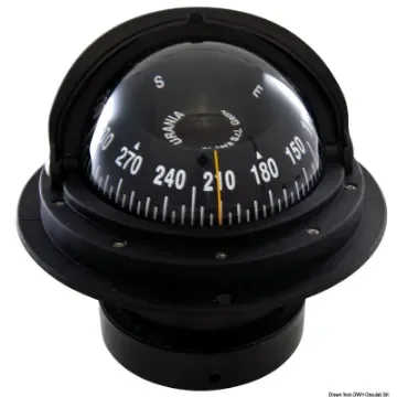 Osculati - RIVIERA compass 4&amp;quot; enveloping opening black/black front view - 25.028.17 product image