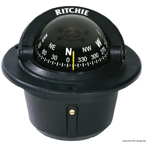 Osculati - RITCHIE Explorer built-in compass 2&amp;quot;3/4 black/blac - 25.081.01 product image