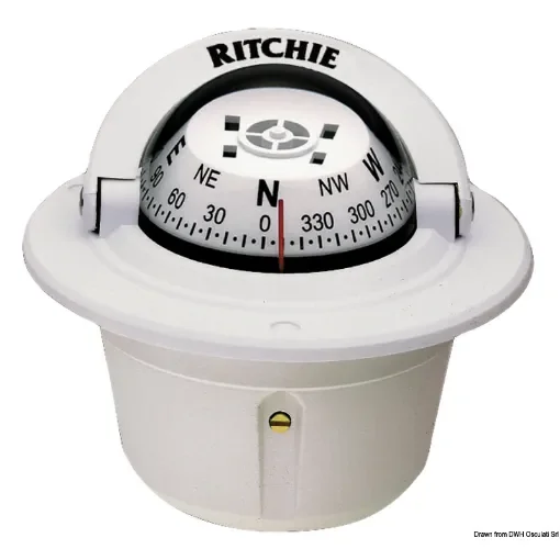 Osculati - RITCHIE Explorer built-in compass 2&amp;quot;3/4 white/whit - 25.081.02 product image