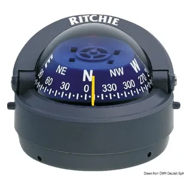 Osculati - RITCHIE Explorer extern. compass 2&amp;quot;3/4 grey/blue - 25.081.13 product image