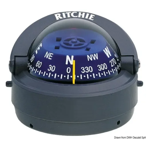 Osculati - RITCHIE Explorer extern. compass 2&amp;quot;3/4 grey/blue - 25.081.13 product image