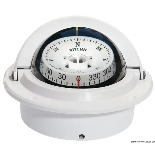 Osculati - RITCHIE Voyager built-in compass 3&amp;quot; white/white - 25.082.02 product image