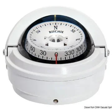 Osculati - RITCHIE Voyager external compass 3&amp;quot; white/white - 25.082.12 product image