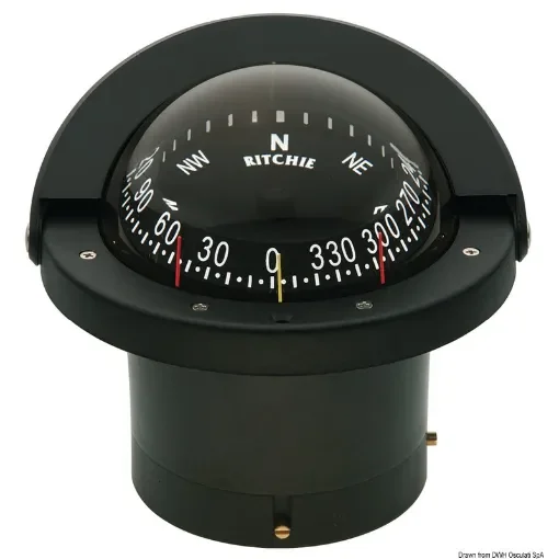 Osculati - RITCHIE Navigator 2-dial compass 4&amp;quot;1/2 black/black - 25.084.31 product image