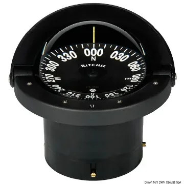 Osculati - RITCHIE Wheelmark built-in compass 4&amp;quot;1/2 black/bla - 25.084.41 product image