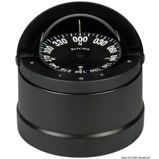 Osculati - RITCHIE Wheelmark external compass 4&amp;quot;1/2 black/bla - 25.084.51 product image