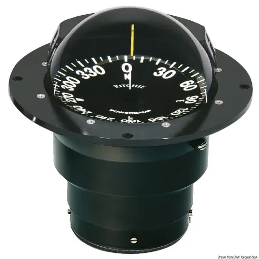 Osculati - RITCHIE Globemaster built-in compass 5&amp;quot; black/blac - 25.085.01 product image