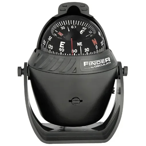 Osculati - Finder compass 2&amp;quot;5/8 w/bracket black/black - 25.171.01 product image