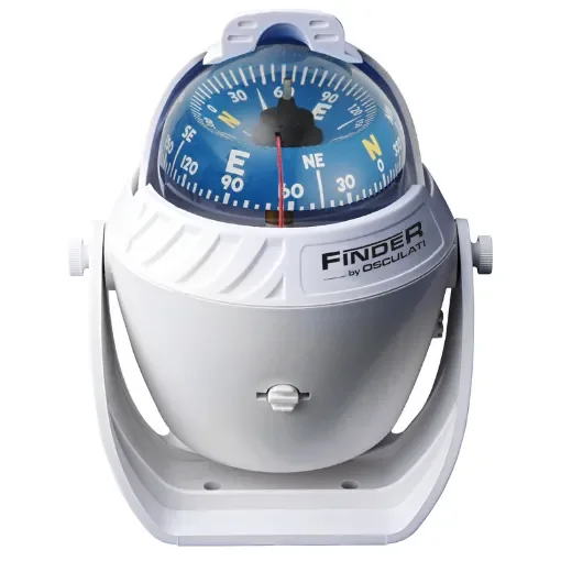 Osculati - Finder compass 2&amp;quot;5/8 w/bracket white/blue - 25.171.02 product image