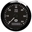 Osculati - Revolution counter 0-6000 RPM black/black - 27.325.03 product image