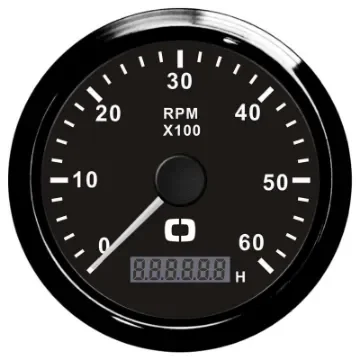 Osculati - Revolution counter 0-6000 RPM black/black - 27.325.03 product image