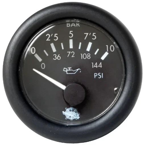 Osculati - Guardian oil pressure gauge 0-10 bar black 12 V - 27.429.02 product image