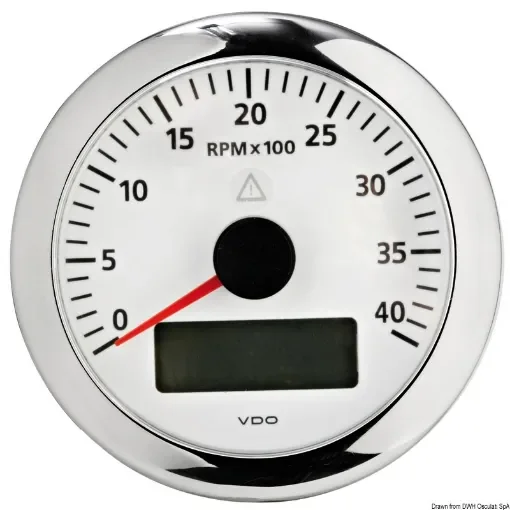 Osculati - VDO ViewLine RPM counter 4000 RPM white - 27.480.01 product image