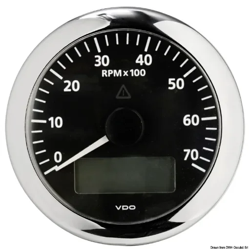 Osculati - Revolution counter 7000 RPM black - 27.580.04 product image