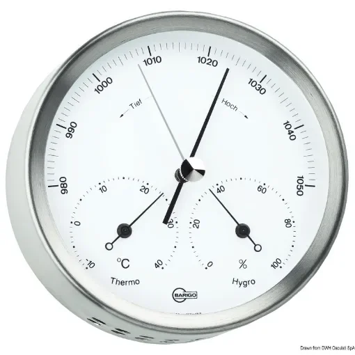 Osculati - Barigo Steel baro/thermo/hygrometer - 28.080.01 product image