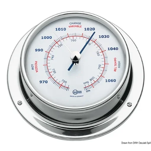 Osculati - Barigo Sky barometer polished SS/white - 28.187.00 product image
