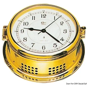 Marine quartz clock with brass housing product image