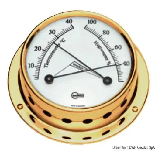 Osculati - Barigo Tempo S polished hygro-thermometer - 28.680.13 product image