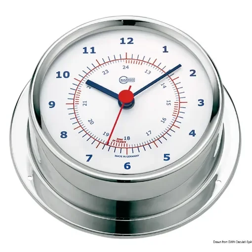 Osculati - Barigo Sky clock polished SS/white - 28.687.01 product image