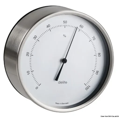 Osculati - Clausen satin SS hygrometer, wall mounting - 28.859.03 product image
