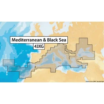 Osculati - Navionics XL9-43XG nautical chart Mediterranean, Black Sea, Canaries and Azores - 29.080.08 product image