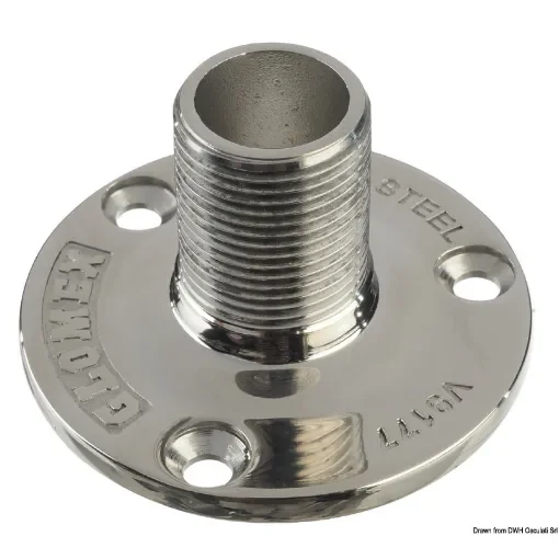 Osculati - Glomex round base for antennas AISI316 98 mm - 29.917.40 product image