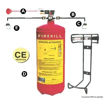 Osculati - Firekill extinguishing system pressure gauge 12 kg - 31.519.22 product image