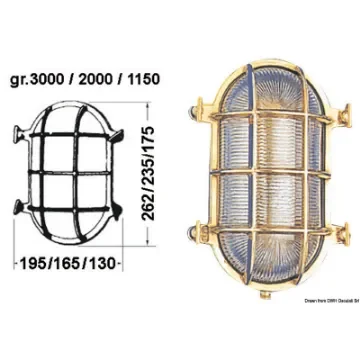 OLD MARINA polished brass round turtle lamp product image
