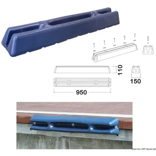 Osculati - Marina and pile fender 950 mm blue - 33.519.10 product image