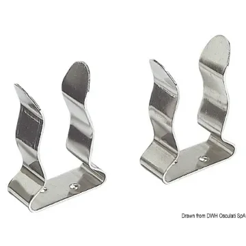 Osculati - Stainless steel spring clips, suitable for holding boat hooks, fishing poles, etc. - 34.356.00 product image