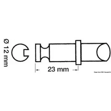 Osculati - Chromed brass rowlock for Bat/Lomac inflatables - 34.430.12 product image