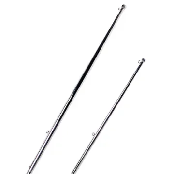 Mirror polished stainless steel flagstaff with hook flag fitting product image