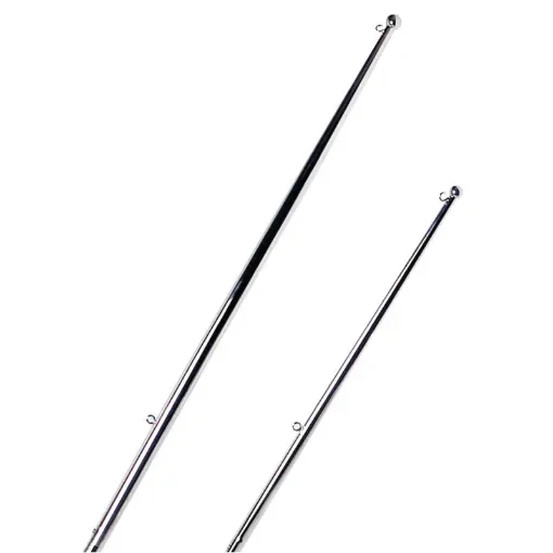 Mirror polished stainless steel flagstaff with hook flag fitting product image