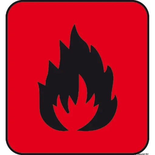 Osculati - Adesivo pericolo incendio (foglio da 10 loghi) 25x27 - 35.464.06 product image