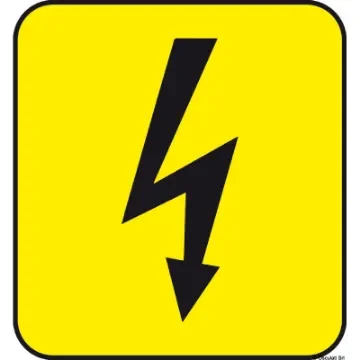 Osculati - Adesivo pericolo corrente (foglio da 10 loghi) 25x27 - 35.464.07 product image