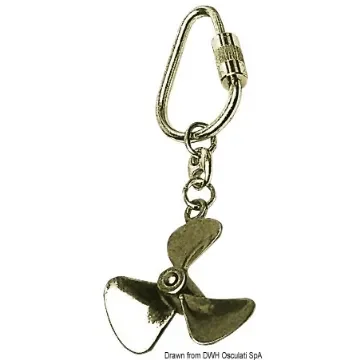 Osculati - Pendant polished brass keyring Propeller - 35.831.00 product image