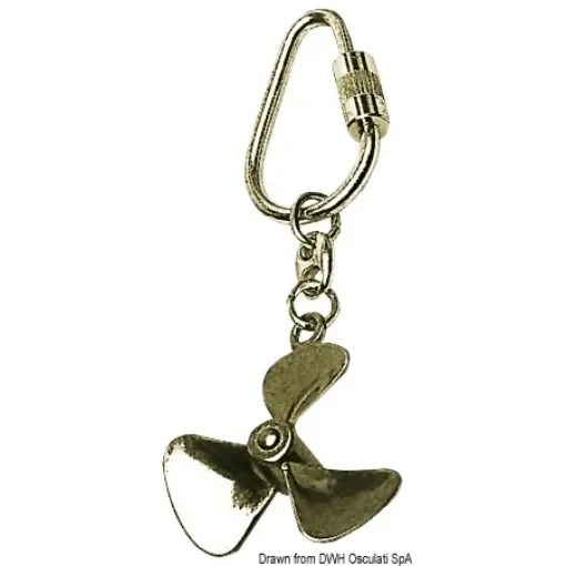 Osculati - Pendant polished brass keyring Propeller - 35.831.00 product image