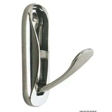 Osculati - Foldaway coat hook chromed brass 75x25 mm - 38.104.01 product image