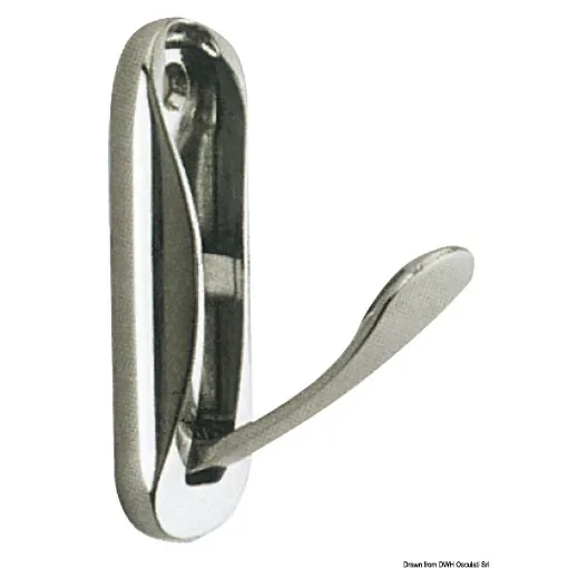 Osculati - Foldaway coat hook chromed brass 75x25 mm - 38.104.01 product image