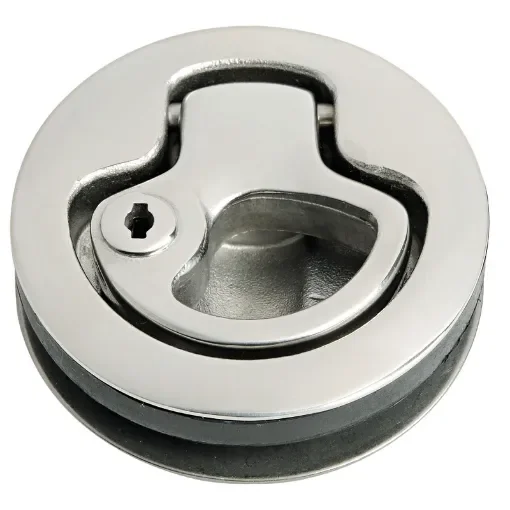 Osculati - Flush pull latch AISI316 w/stop with lock - 38.147.06 product image