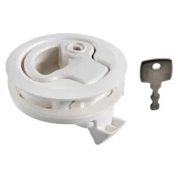 Osculati - Flush pull latch white nylon with lock - 38.147.20 product image