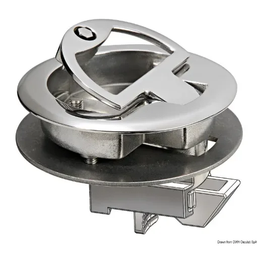 Osculati - Flush pull latch AISI316 with lock - 38.152.08 product image