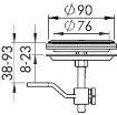 Osculati - Lift and turn flush latch AISI316 without lock - 38.152.20 product image