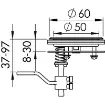 Osculati - Lift and turn flush latch AISI316 without lock &amp;#216;60 - 38.152.40 product image