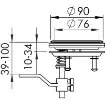 Osculati - Flush latch AISI316 without lock &amp;#216;90 mm - 38.152.60 product image