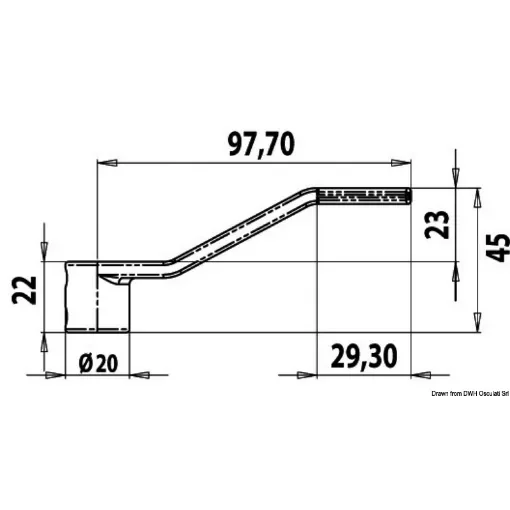 Osculati - Spare lever for flush latch 45 mm - 38.159.80 product image