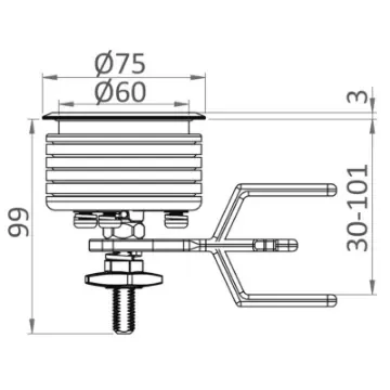 Osculati - Eclipse MK2 flush latch 75 mm - 38.161.31 product image