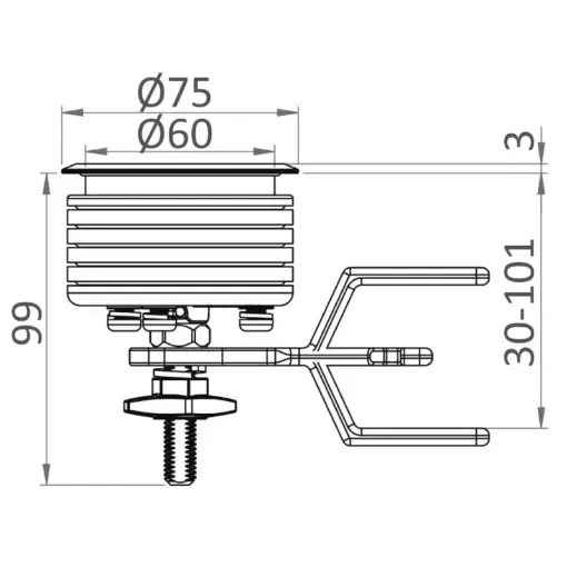 Osculati - Eclipse MK2 flush latch 75 mm - 38.161.31 product image