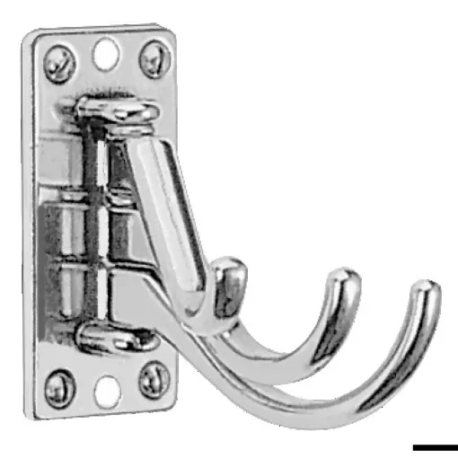 Osculati - 3-hook coat hanger chromed brass 73x36 mm - 38.162.01 product image