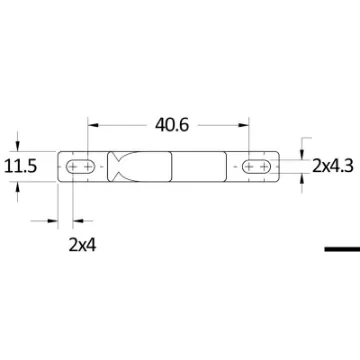 Osculati - Chiusura a spinta con gancio Grabber 40,6 mm nero - 38.167.01 product image
